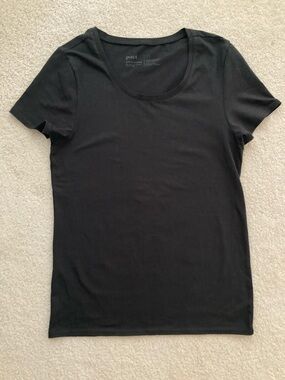 Pact organic cotton black tee